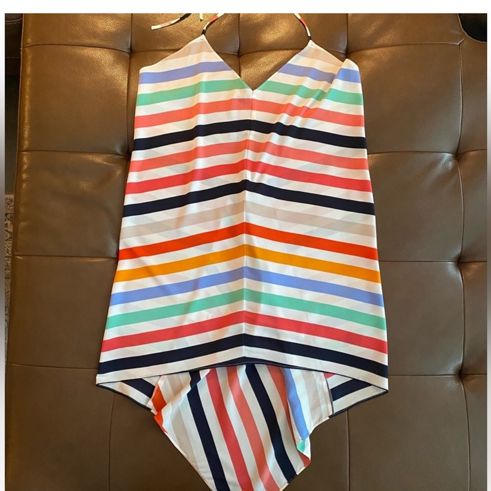 Ann Taylor Multicolor Striped Swimsuit Coverup XS